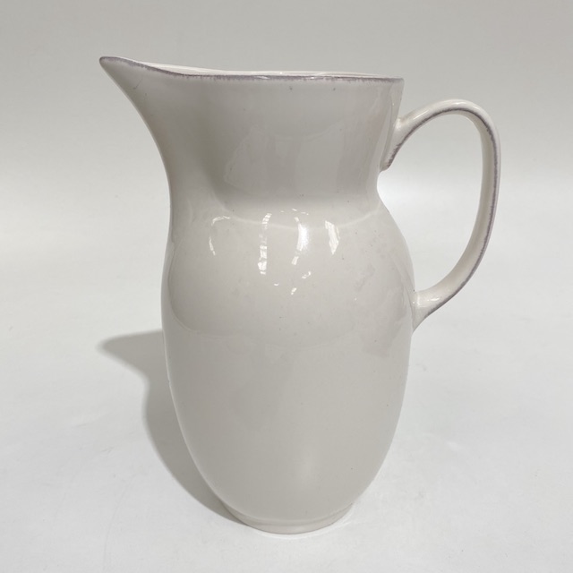 JUG, Tall White Provincial Style
